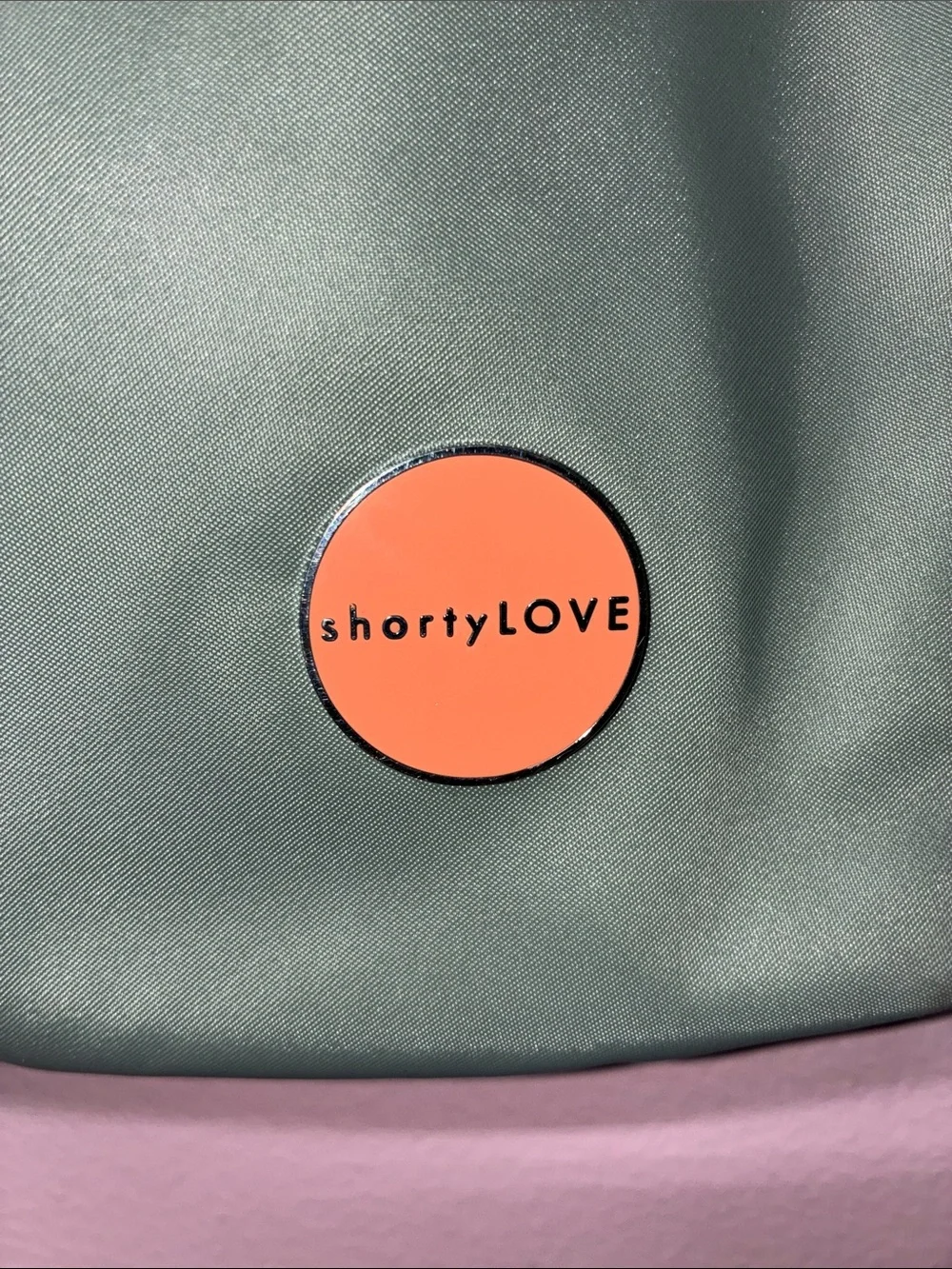 shortyLOVE Greenish grey & teal nylon Crossbody Messenger Bag